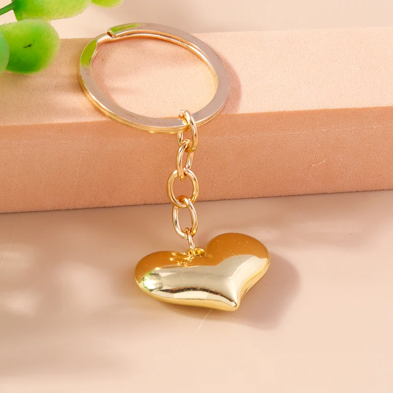 Aihua Gold Silber Farbe Liebe Herzen Schlüsselbund Für Frauen Mädchen Süße CCB Herz Schlüsselring Handtasche Anhänger Auto Schlüssel Schmuck Geschenke – Detail 12