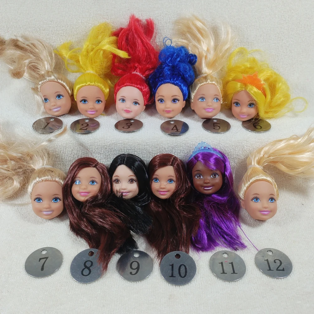 B31-18 Original Außenhandel Junges Mädchen Stacie Kelly 1/6 OOAK NUDE Puppenkopf Mussed Pink Red Hair für DIY A