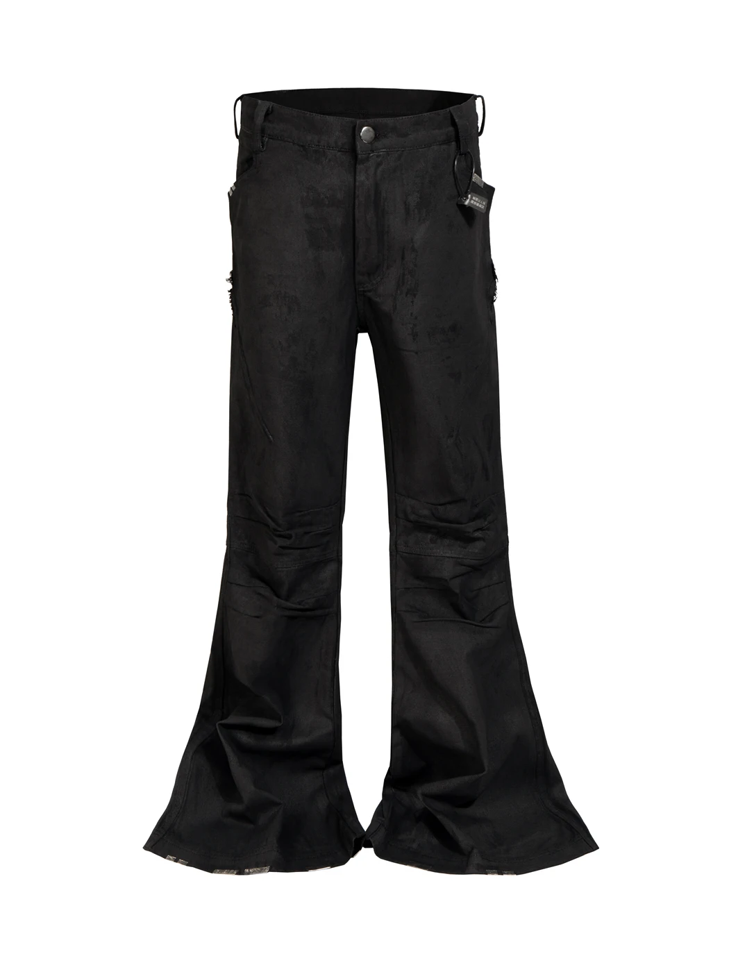 American Paris Style Loose Men's Flared Jeans Original Cowbrush Wax Long Pants Casual Straight Leg Jeans Youth Trend