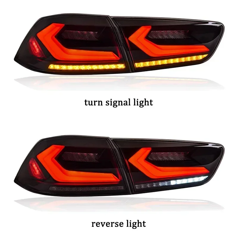 سيارة LED 12 فولت المصابيح الخلفية لميتسوبيشي لانسر 2008 - 2018 الخلفية مصباح جيد الإضاءة الفرامل عكس بدوره إشارة مقاوم للماء اكسسوارات السيارات