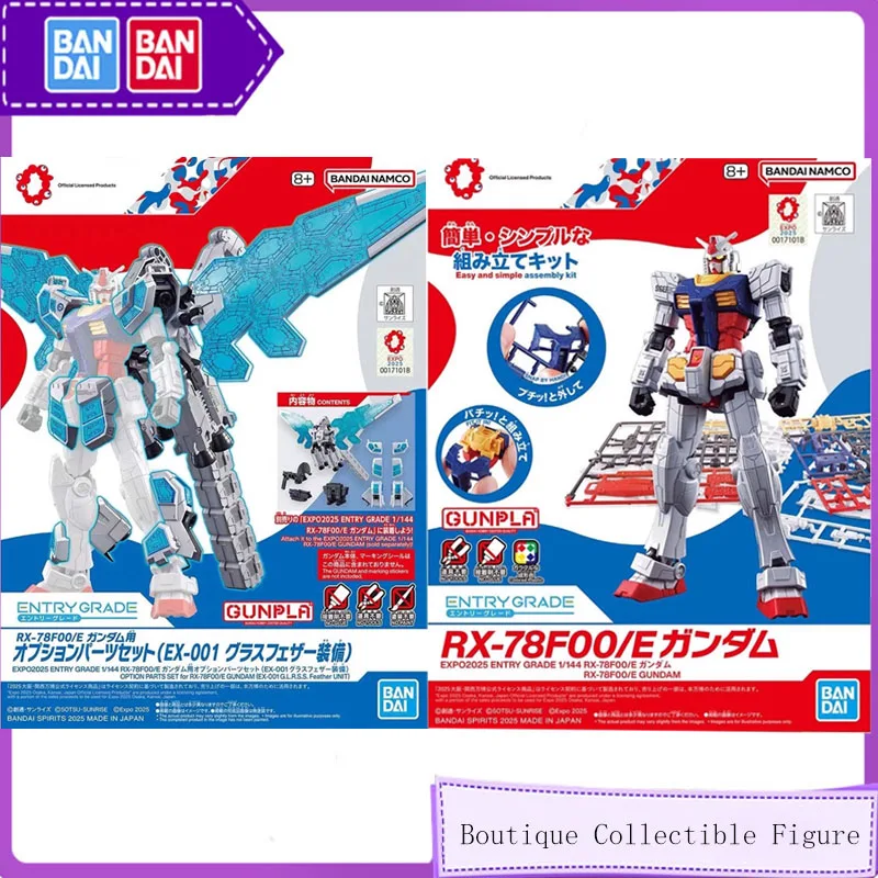 Bandai Original EG ENTRY GRADE EXPO RX-78F00 Anime Action Figure Assembly Model Kit Robot Toy Gift for Boys Kids