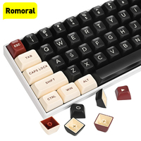 GMK Rome Keycap CSA Profile Keycaps PBT Double Shot Yellow Black/Red Black KeyCaps for Custom Mechanical Keyboard KIT