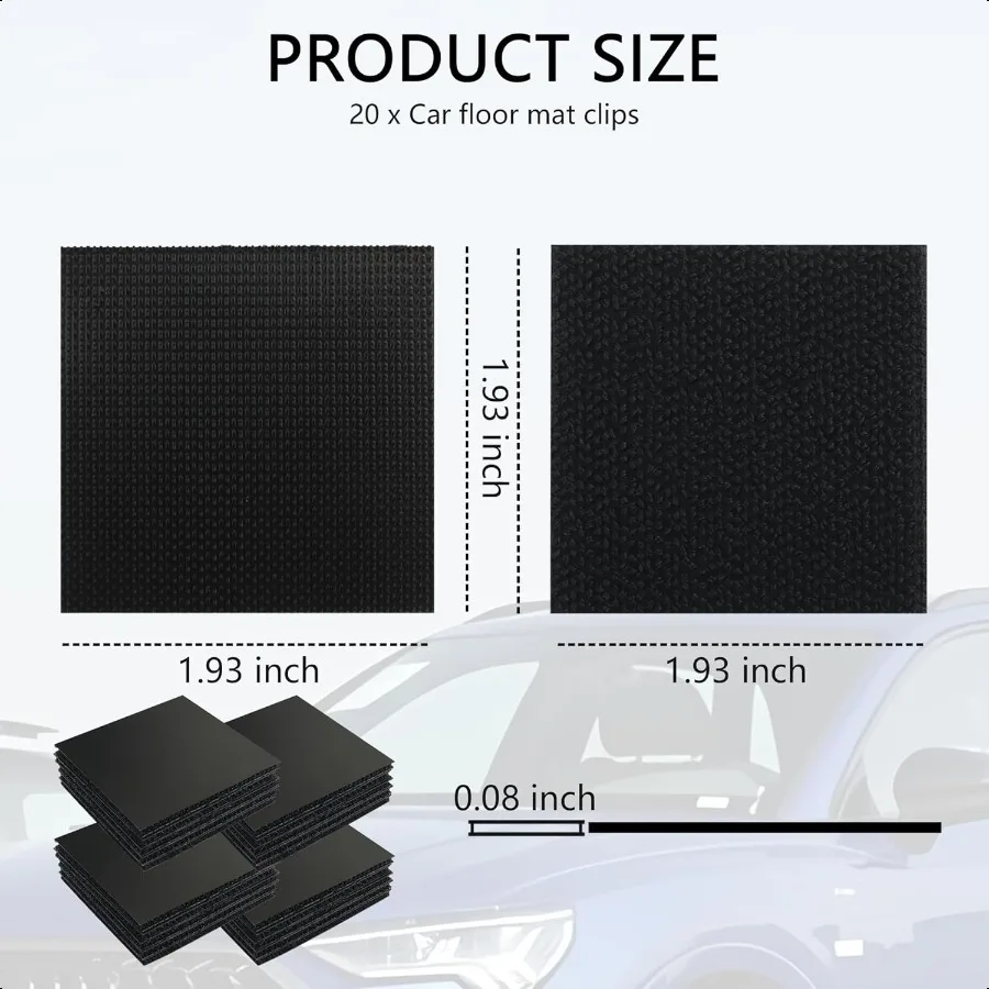 20PCS Car Floor Mat Retainer for Automotive CarpeterAdhesive Hidden Car Mat Clips Keep Car Mats from Sliding Universal Anti Ski