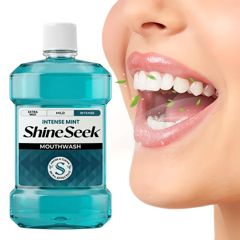 100ml Refreshing and Intense Alcohol-Free Mint Cleaning Mouthwash, Freshens Breath Without Irritation