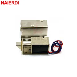 NAIERDI Mini Electric Plug Lock 12V Cabinet Electric Bolt Lock Storage Electronic Drawer Lock Safe Access Control Small Lock