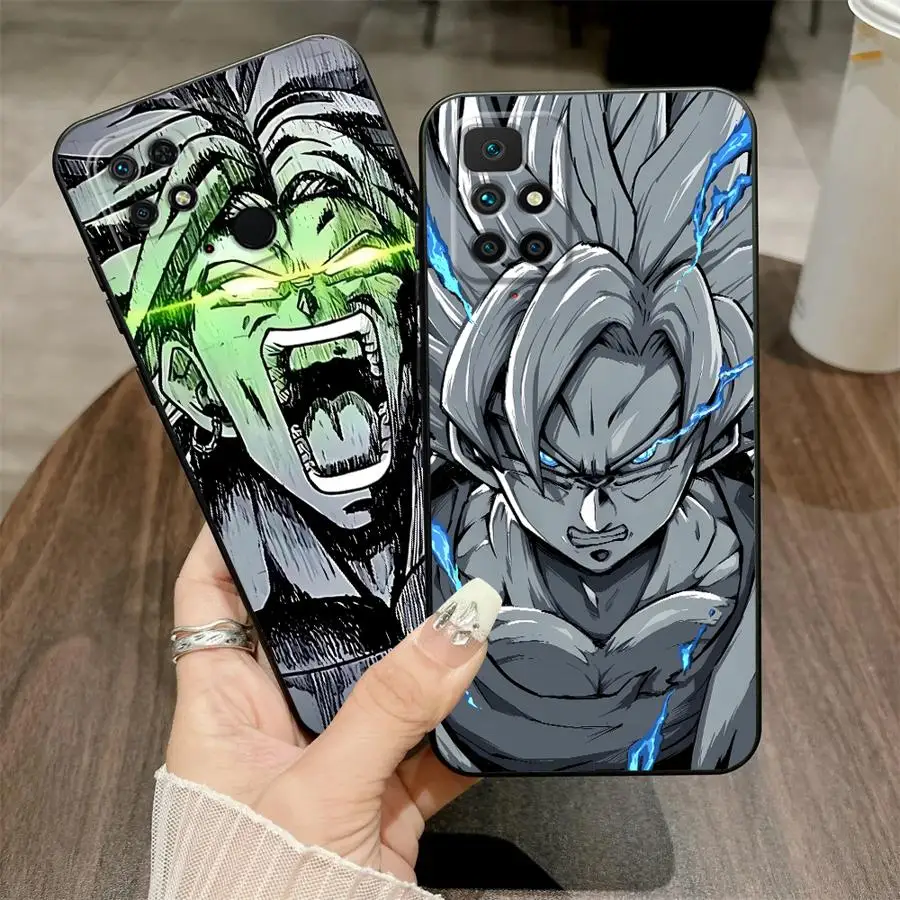 Anime D-Dragon Ball Son Goku Hülle für Xiaomi Redmi A1 A2 Plus A4 K40 K80 Pro 9 12C 10 A5 13C A3 14C Schwarz Soft Phone Cover