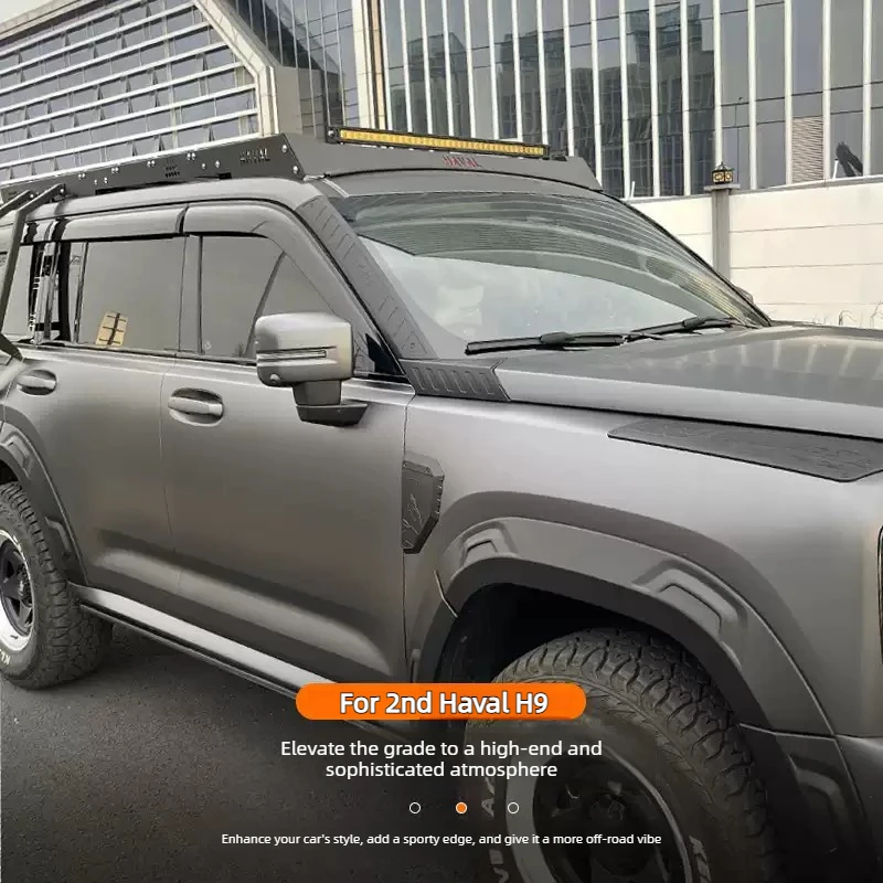 4Pcs for 2nd Haval H9 2024-2025 Car A-pillar Decorative Sticker ABS Mech Design Styling Cover Exterior Modification Accessories