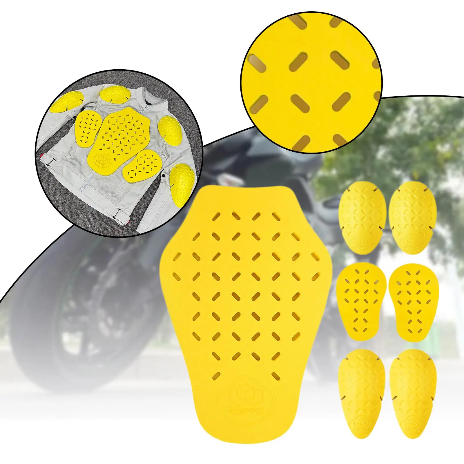 

7x Motorcycle Protective Gear Armor Protector Inserts for Women Men Adults