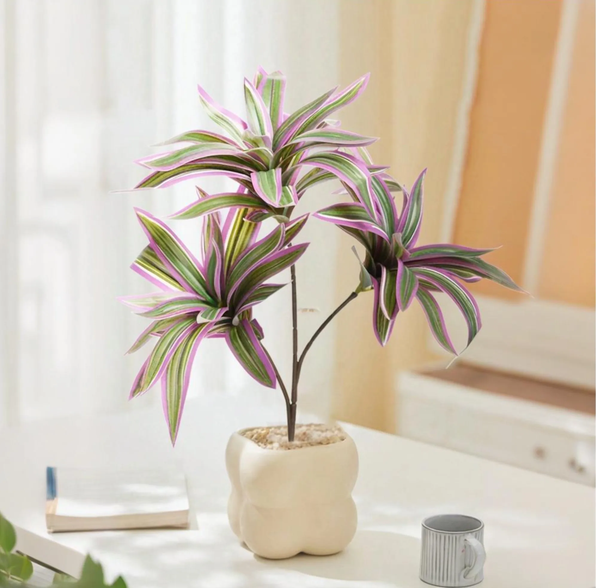 66–98 cm künstlicher Palme aus Kunststoff, Bambuszweig, tropische Topfpflanzen, gefälschtes Gras für Zuhause, Desktop, Pflanzenwanddekoration – Detail 15