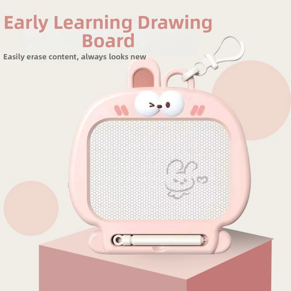 DIY Magnetic Drawing Board Keychain Creative Funny Mini Doodle Pad Keychain Hanging Charm Erasable Fidget For Kids