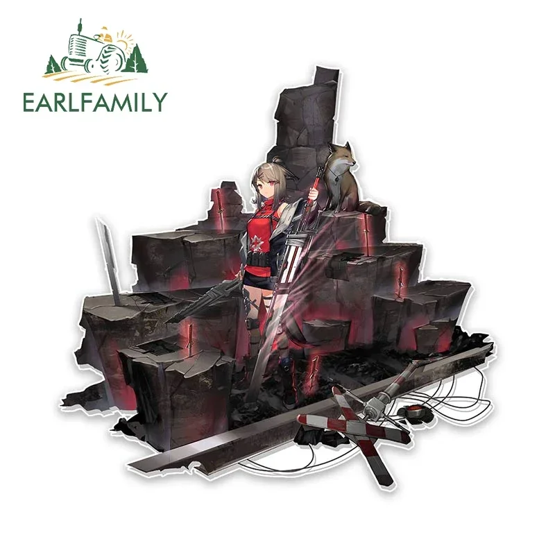 EARLFAMILY 13cm X 12.7cm Anime Texas Camper Car Accessories Stickers Graffiti Motorcycle Decal Car Refrigerators Trunk Laptop