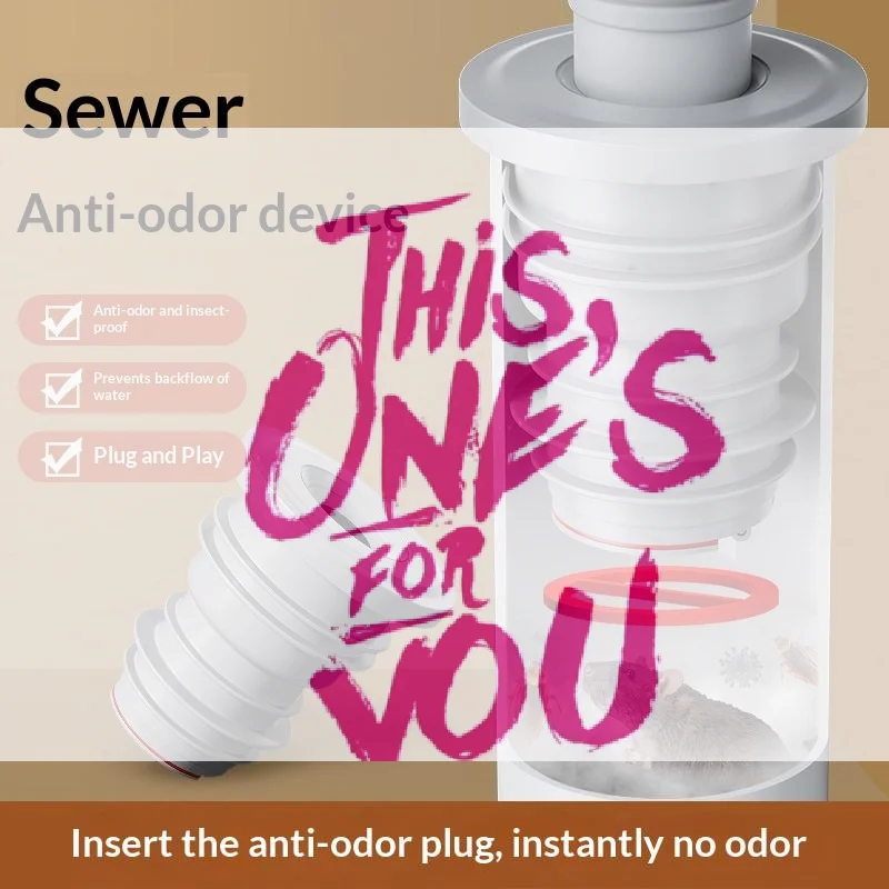 【BA】Bathroom Items Drainage Drain Trap Dish Drainer for Kitchen Sink Sewer Drains Pipe Seal Anti-odor Anti-backflow Water
