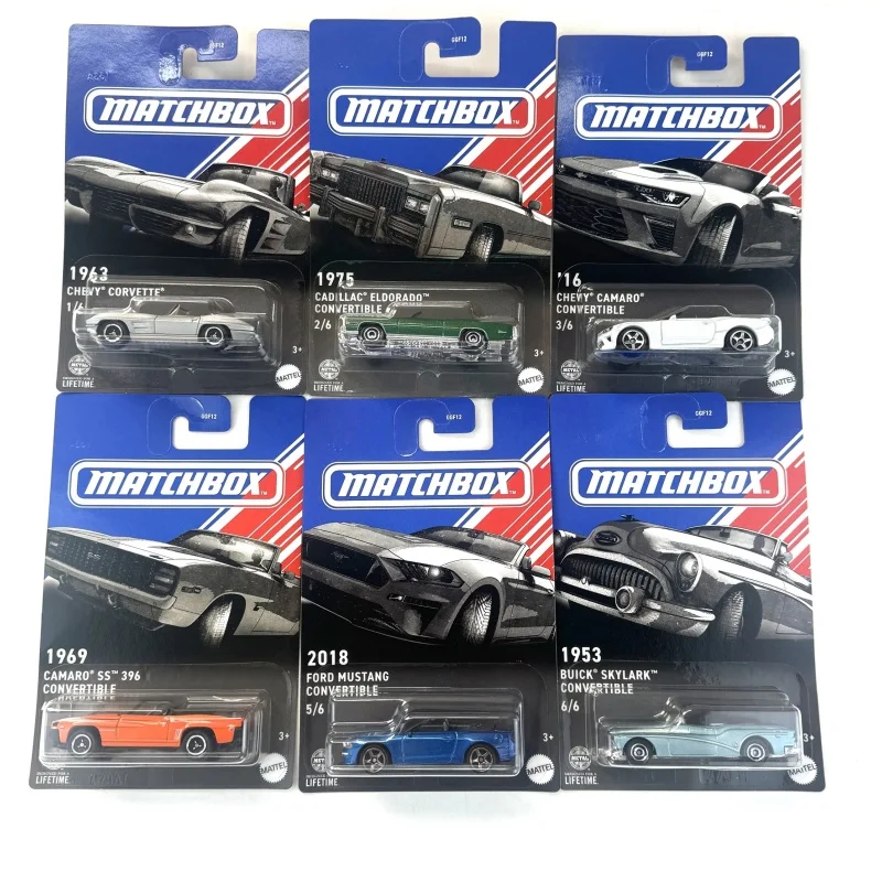 マッチボックス 1:64 アメリカン マッスルカー セット キャデラック マスタング シボレー カーモデル Ggf12 コレクタブル ダイキャストビークル カートイ クリスマスギフト
