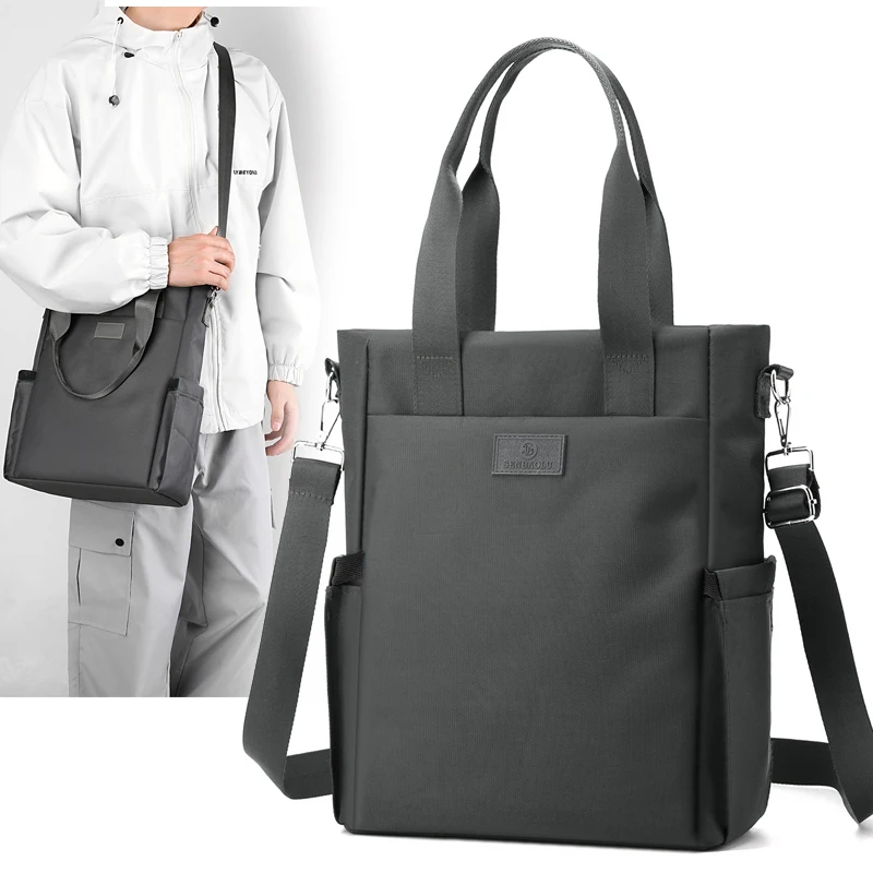 

Новый вместительный рюкзак из оксфордской ткани, мужская повседневная сумка-тоут, вертикальная сумка-портфель для документов, полиэстер