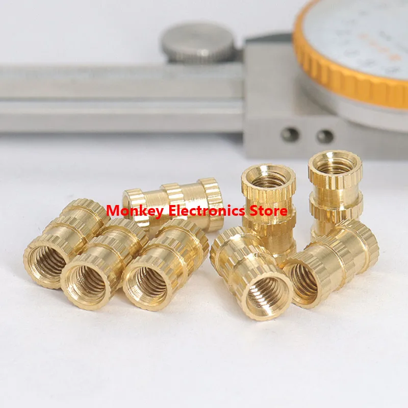 500PCS M2 M2.5 M3 Knurled Copper Nut Box Packed Brass Hot Melt Insert Knurled Nut Thread Heat Molding Embedment Nut For 3D Print