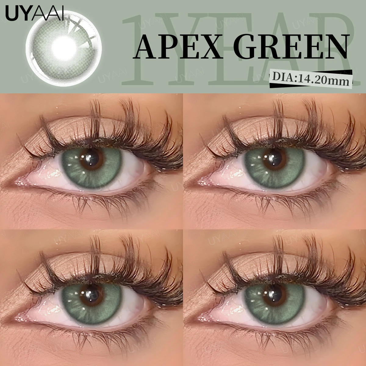 UYAAI 1 Pair Colored Contact Lenses for Eyes New Purple Lenses Cosmetics Blue Eye Lenses Color Natural Gray Lenses y2k Colorcon