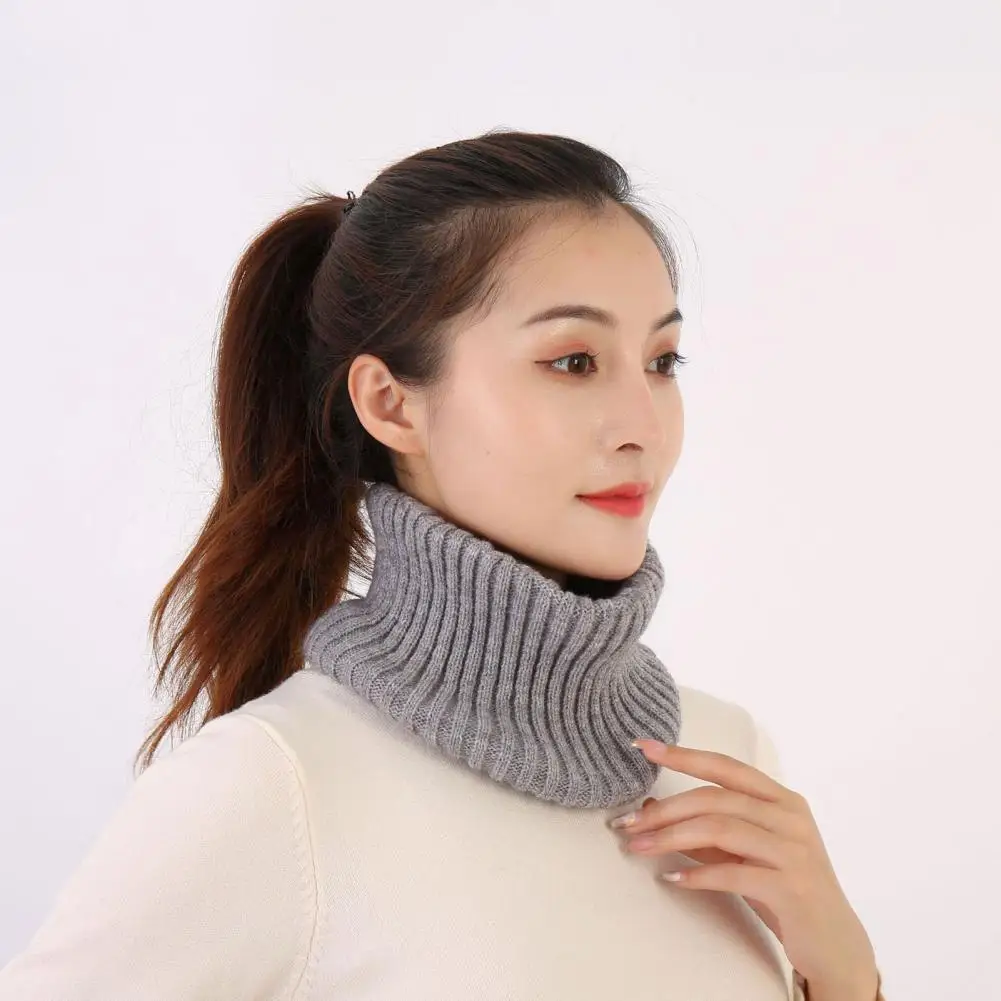 Reusable Scarf Cozy Knitted Winter Scarf for Women Soft Warm Neck with Windproof Elastic Design Lightweight for Heat