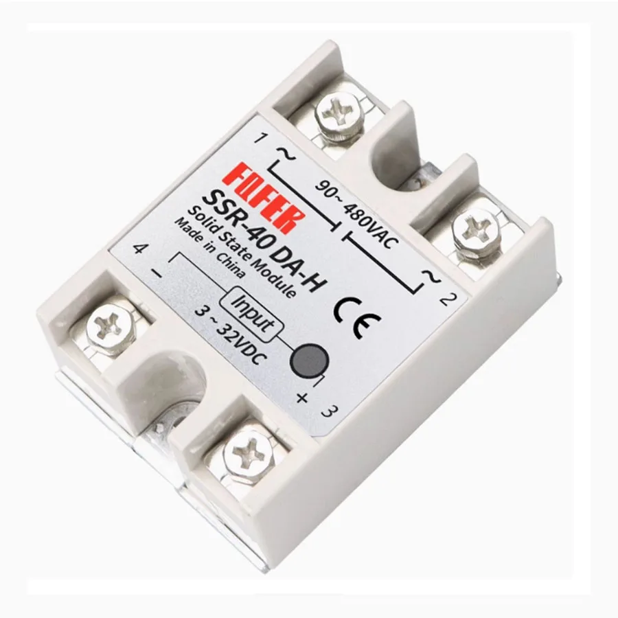 Single phase solid-state relay SSR-40DA-H 40A DC control AC high voltage resistance SSR-25DA-H