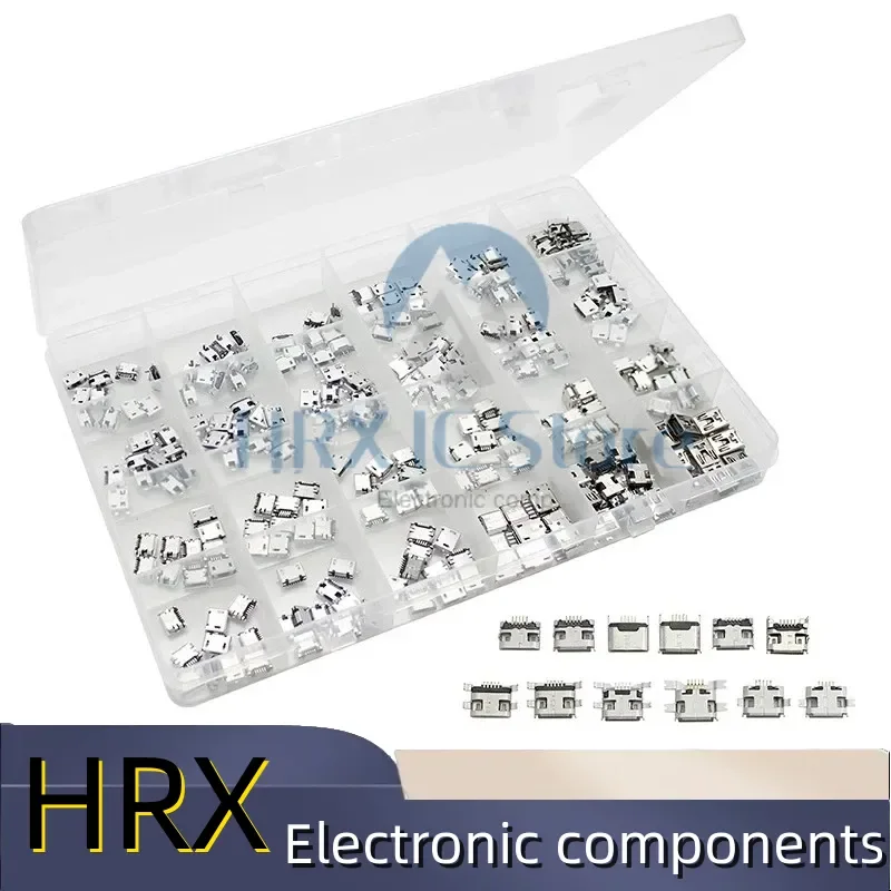 240 מחשבים 24 סוגים של תיבת מיקרו USB, תקע זנב טעינה אנדרואיד, ממשק usb