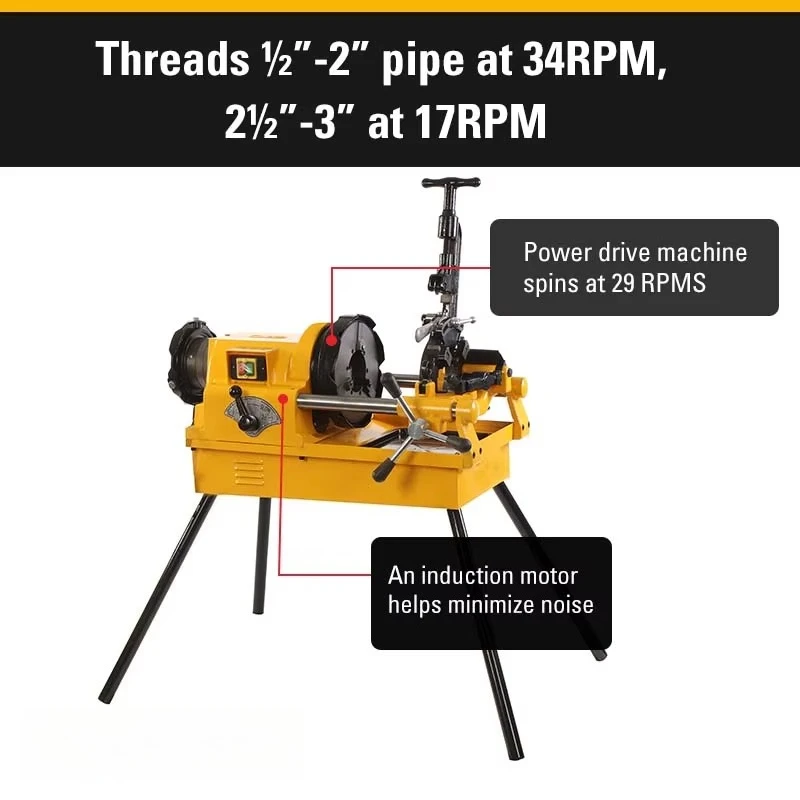 

Электрический нитевдеватель для труб 80А, быстрооткрывающиеся матричные головки для промышленного класса 1/2-3 дюйма-12 мм-80 мм