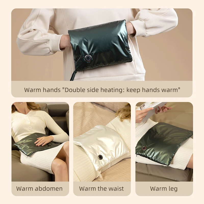 New Graphene Hand Warmer Usb Powered Hand Warmer Bag Warm Water Bag Belly Warmer 3-level Temperature Control Fashion Gift