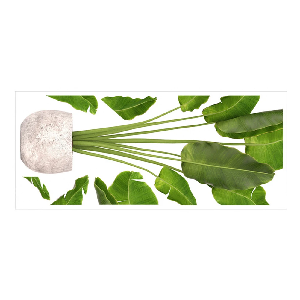 

1Set Green Plant Wall Sticker Potted Plant Design Room Decorative Decal for Nursery Living Room Window Surface