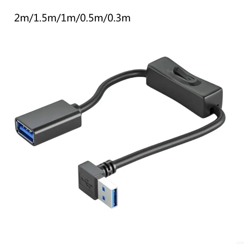 

652E 90 Degree USB Extension Cable with ON OFF for PC