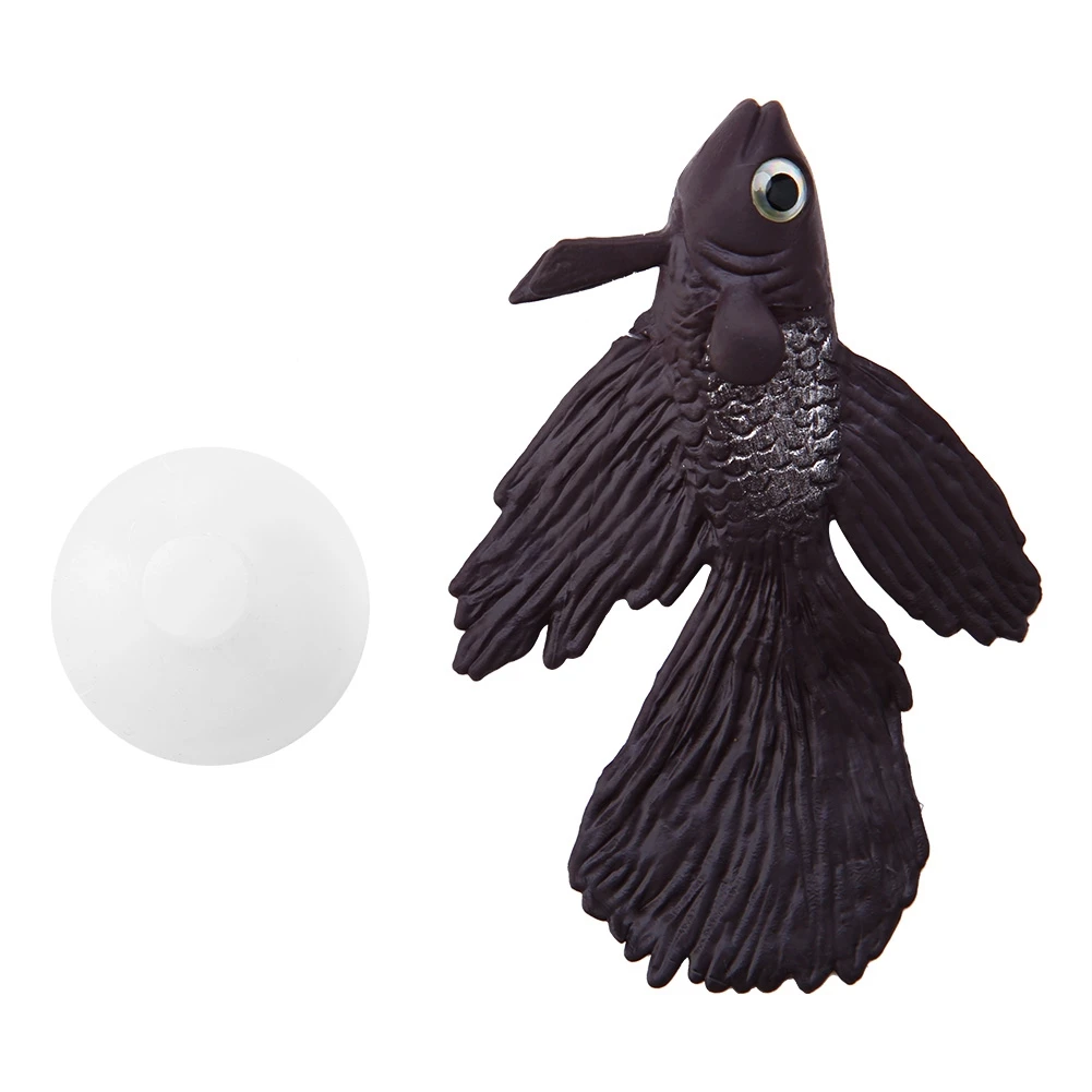 Aquarium Decoration Funny Artificial Silicone Small Fish Fish Tank Ornament Brown Betta Fish