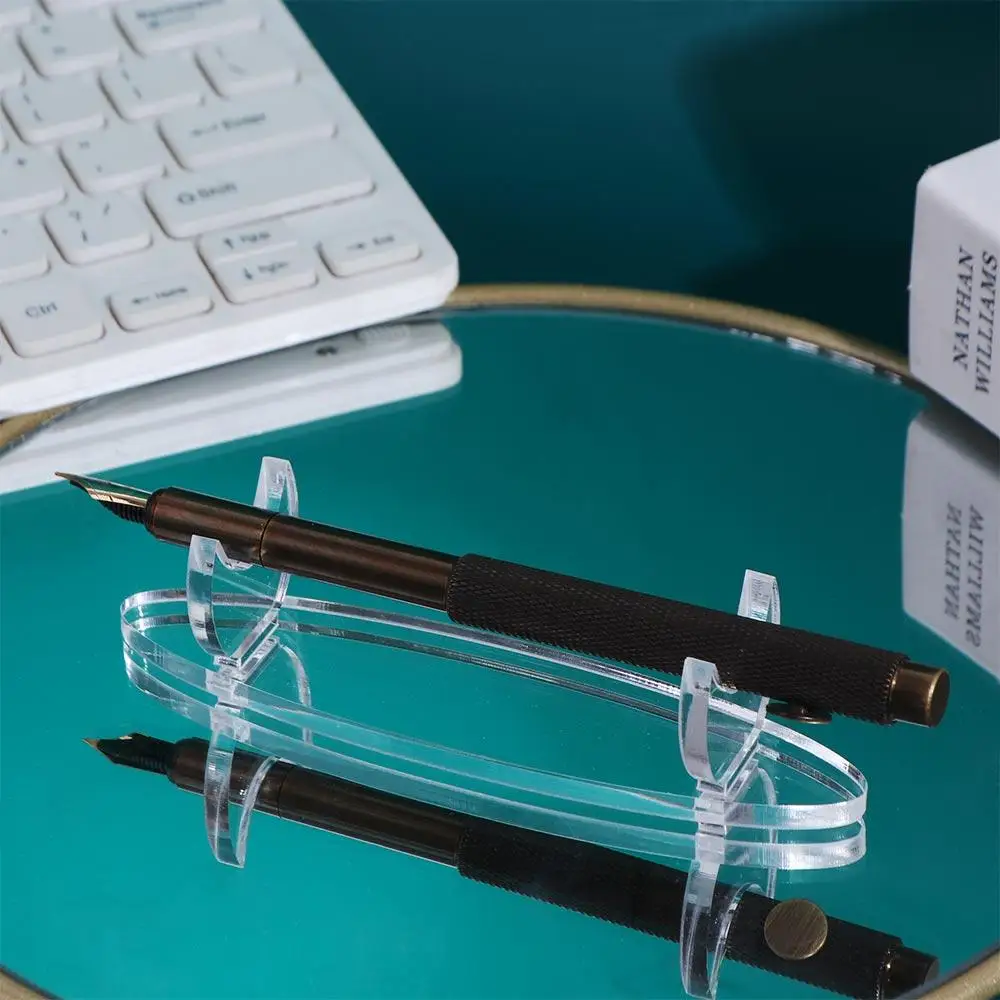 Schreibtisch Bleistift Halter Acryl Stift Halter Transparent Schwarz Stift Display Stand Klar Schreibwaren Füllfederhalter Rack Make-Up Pinsel Rack