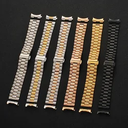 Solid Stainless Steel Watchband 12 13 14 16 17 18mm 19mm 20mm 21mm 22mm Replacement Watch Strap Wristband Arc Interface Bracelet