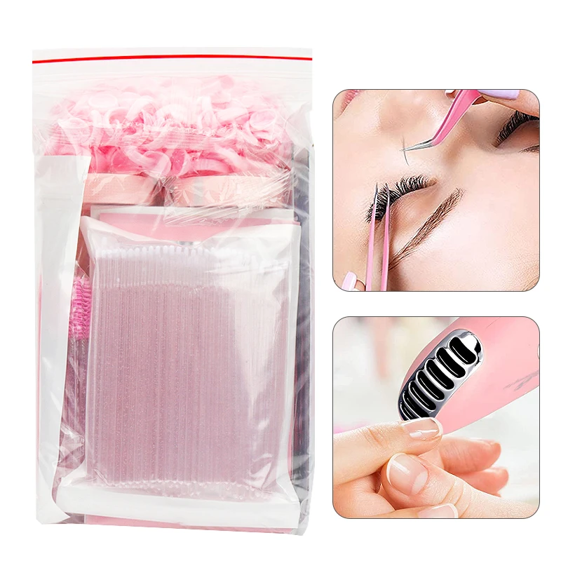 False Eyelash Extension Set USB Eyelash Fan Eye Pads Tweezers Mirror Glue Rings Eyebrow Brush Tape Grafting Eyelash tools