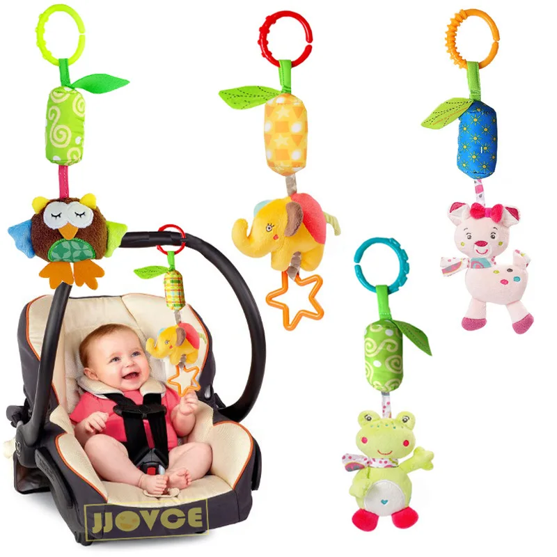 Newborn Baby Plush Stroller Toys Baby Rattles Mobiles Cartoon Animal Hanging Bell Educational Baby Toys 0-12 Months Speelgoed