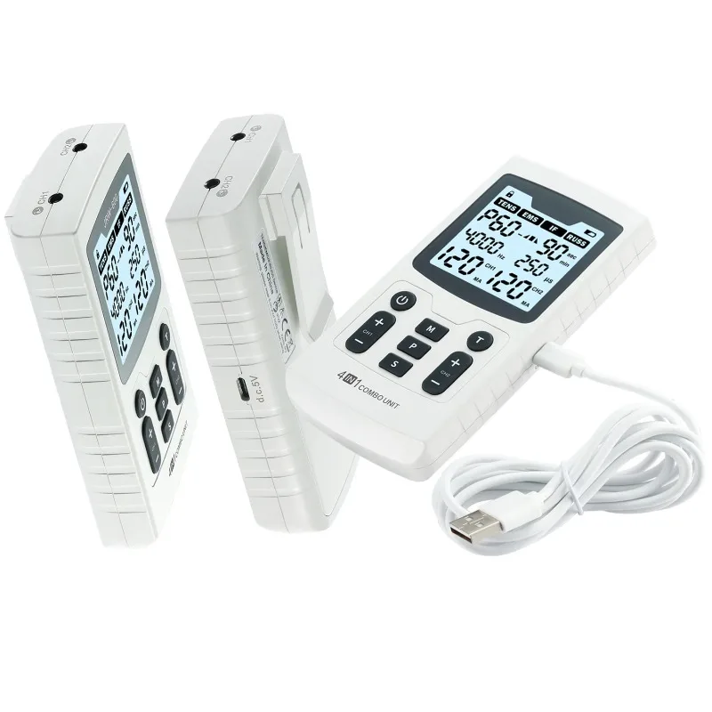 4 w 1 Combo Health Digital IFC RUSS EMS Tens Unit for Back Pain Relief Muscle Soeness