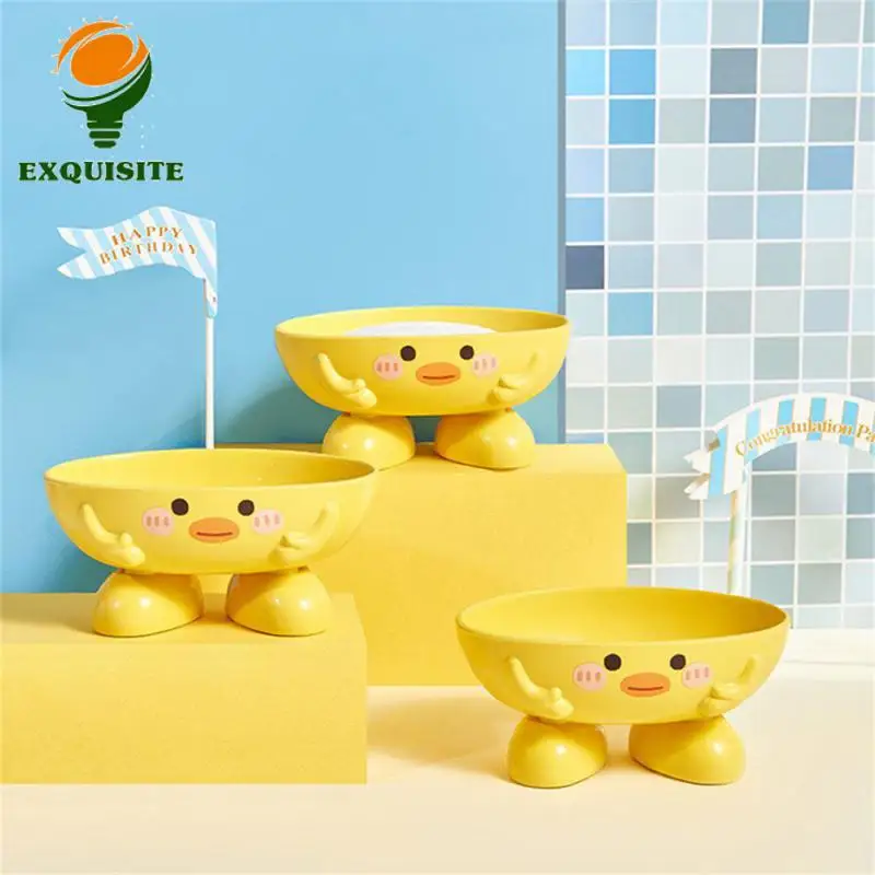 Little Yellow Duck Soap Box Cartoon Soap Case Container Thickened 12.7 × 5.9 × 3.7cm Bathroom Products Soap Rack Travel Soap Box