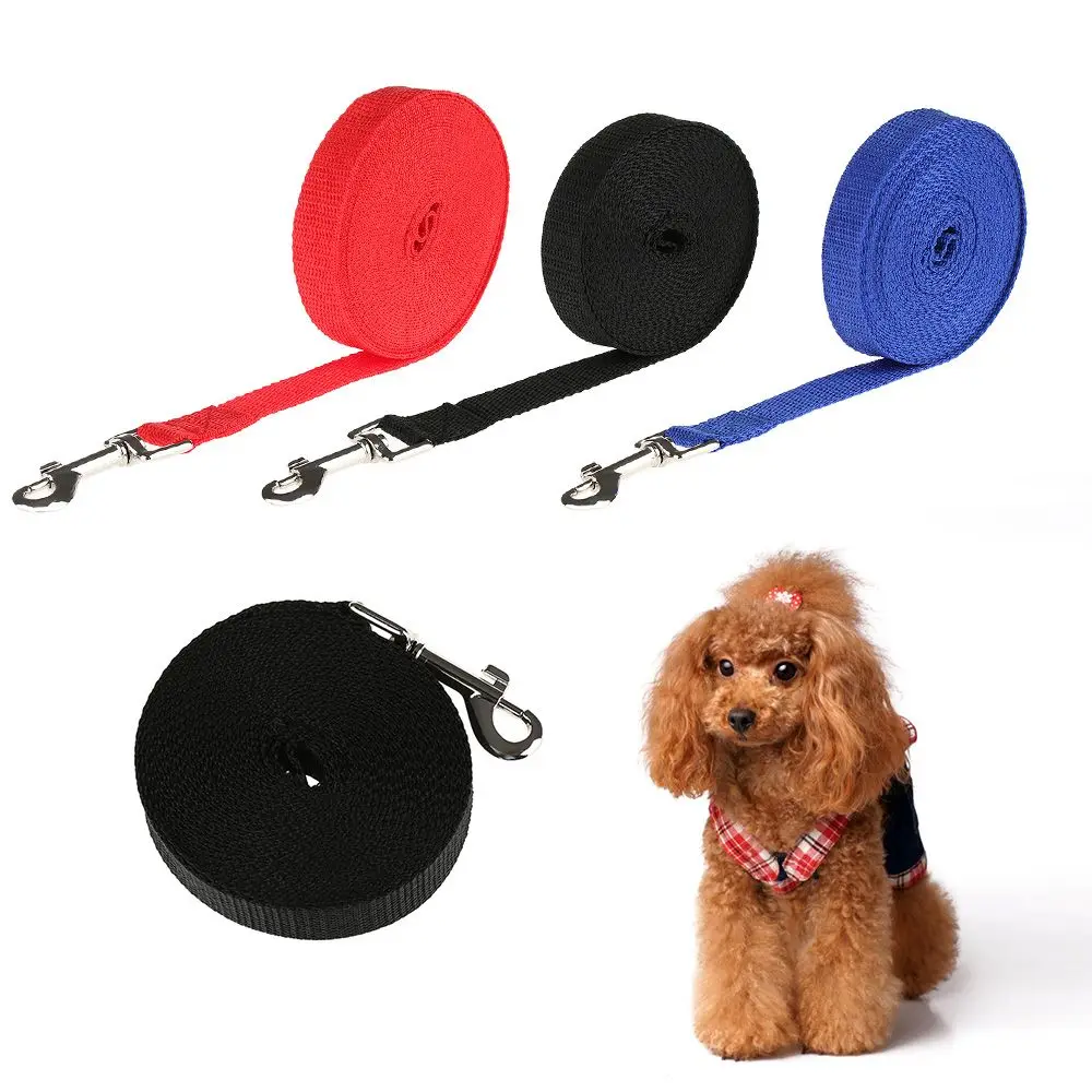 1.8/4.5/6/10m Flexible Solid Puppy Kitten Nylon Rope Walking Harness Training Strap Dog Cat Lead Wire Pet Leash Animal Supplies