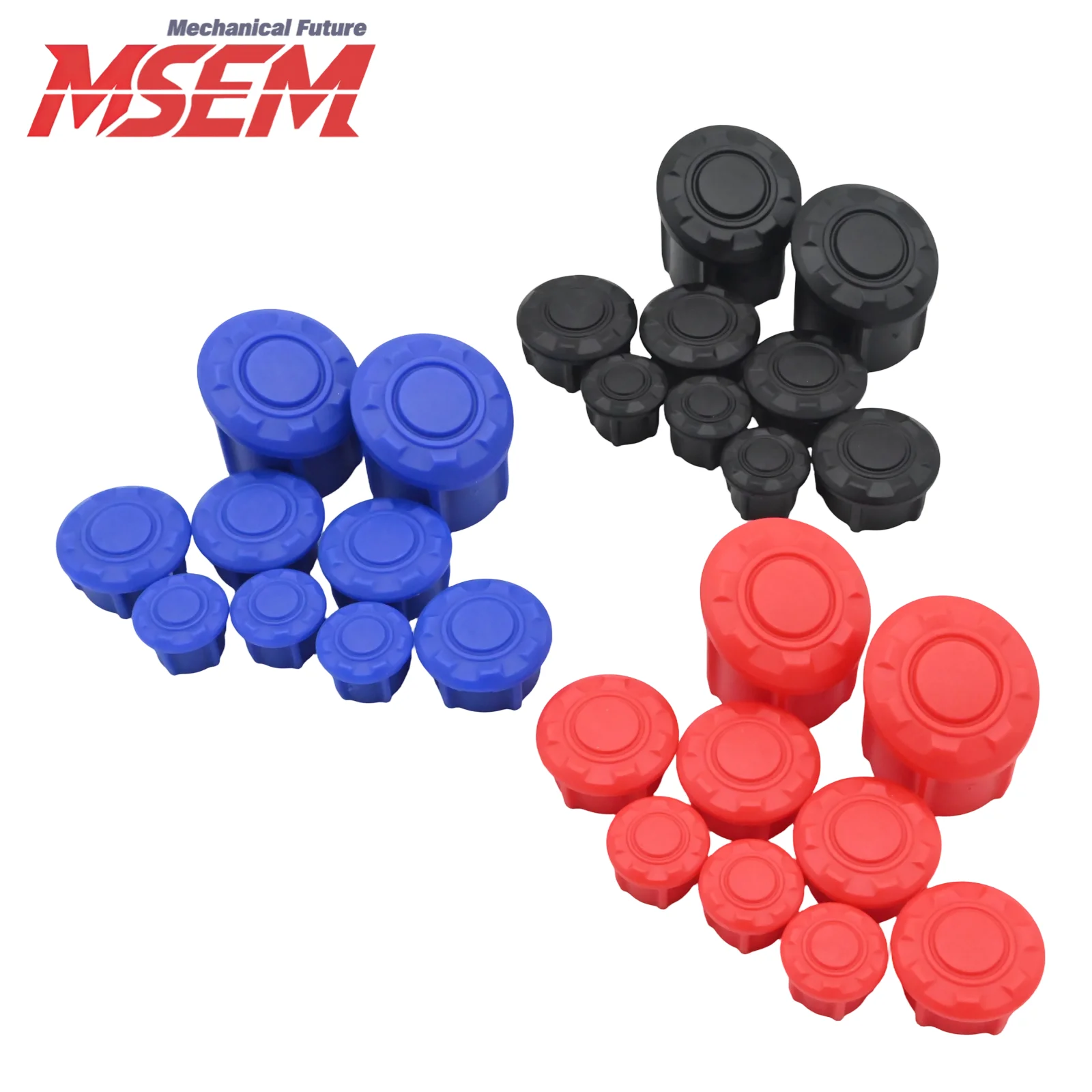9 PCS Motorcycle Frame Hole Cover Caps Plug