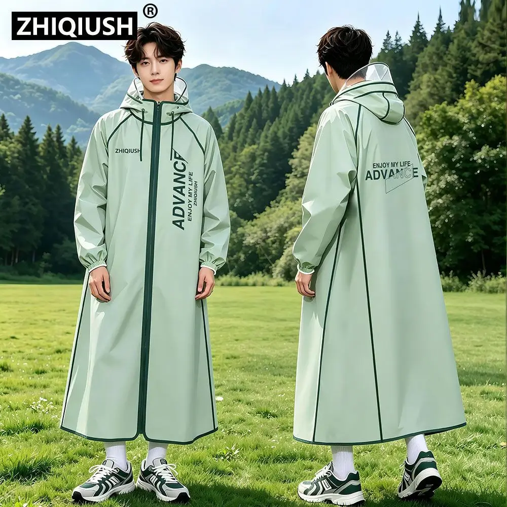 

Adult Windbreaker Style Rainwear Full Length Water Resistant For E-Bike Separate Design Outdoor Commuting Heavy Rain Protection