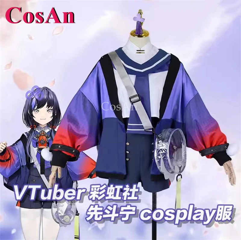 Disfraz de Cosplay de Anime VTuber NIJISANJI Nei Ponto, Uniformes Dulces y Encantadores, Ropa de Juego de Rol para Mujer, para Halloween, Tallas S-XXL