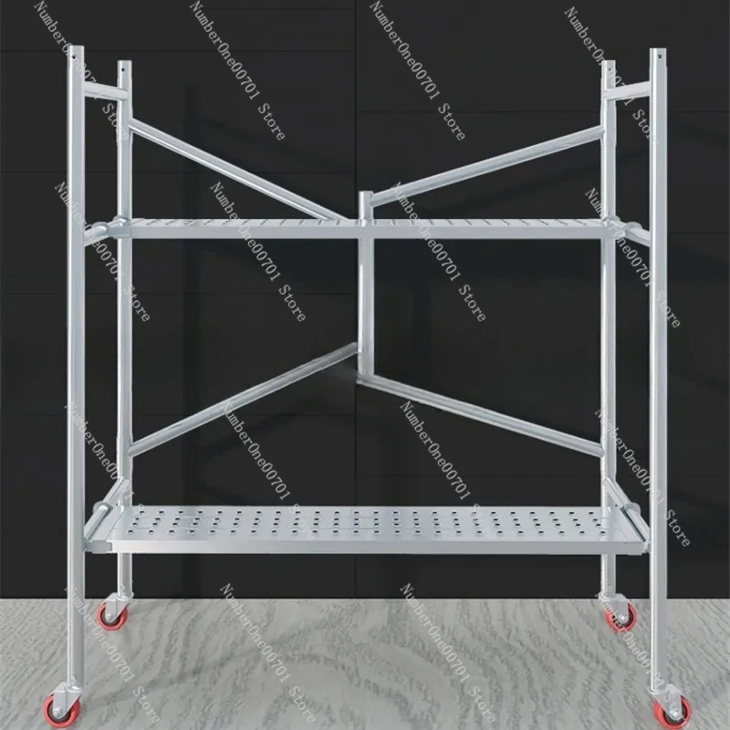 Small Movable Shelf Scraping Putty Stirrup Movable Folding Scaffold Aluminum Scaffolding Ladders Construction Engineering Ladder