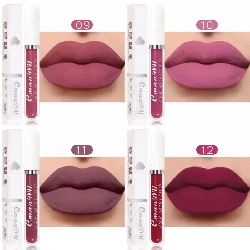 Nackter Lip gloss Lippenstift Samt matt flüssiger Lippenstift wasserdicht langlebig sexy Frauen Lippen tönung Schlamm Kosmetik 18 Farben Großhandel