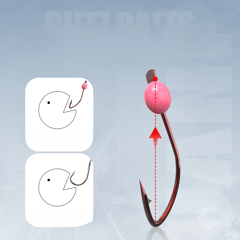 

Stringer Hooks for Male Fish, White Stripe Hooks for Small Crucian Carp,wear-resistant and Not Easily Entangled Hooks
