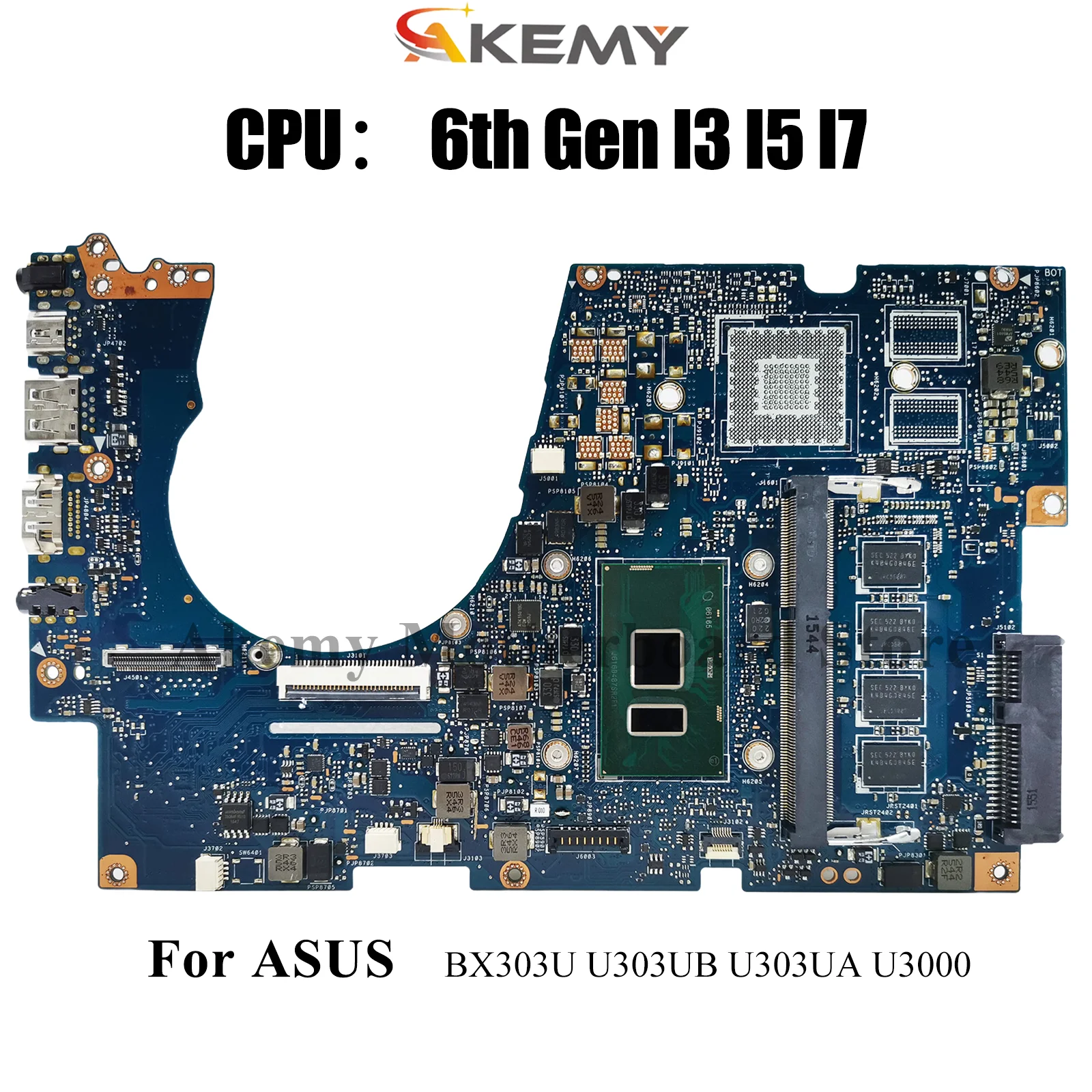 

UX303UA Laptop Motherboard For ASUS ZenBook BX303U U303UB UX303UA U303UA UX303UB U3000 UX303U Mainboard W/ I3 I5 I7 CPU tests OK