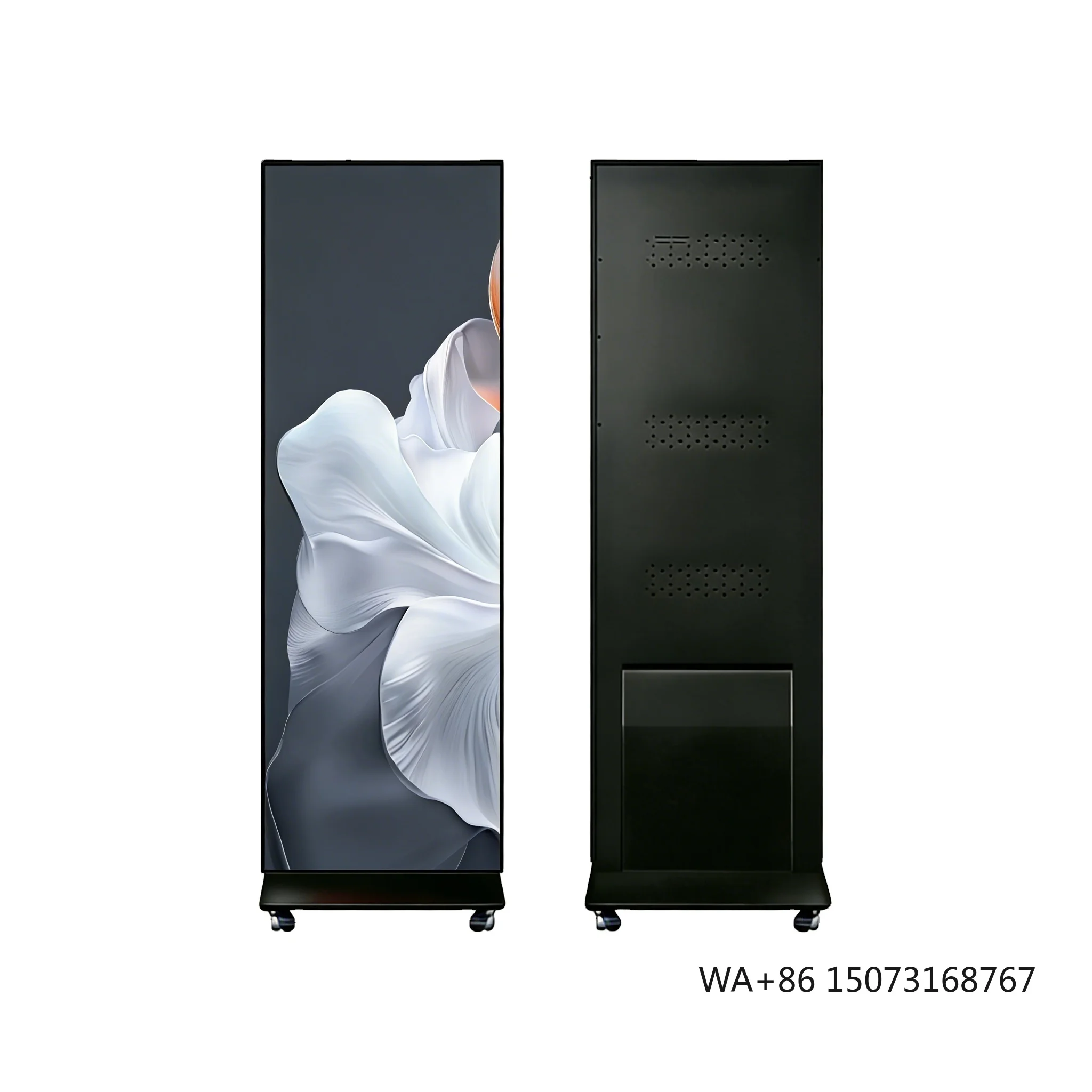

Foldable Vertical LED Advertising Screen with HDR10 Waterproof IP65 1000cd Brightness-Movable for Indoor/Outdoor Business Use