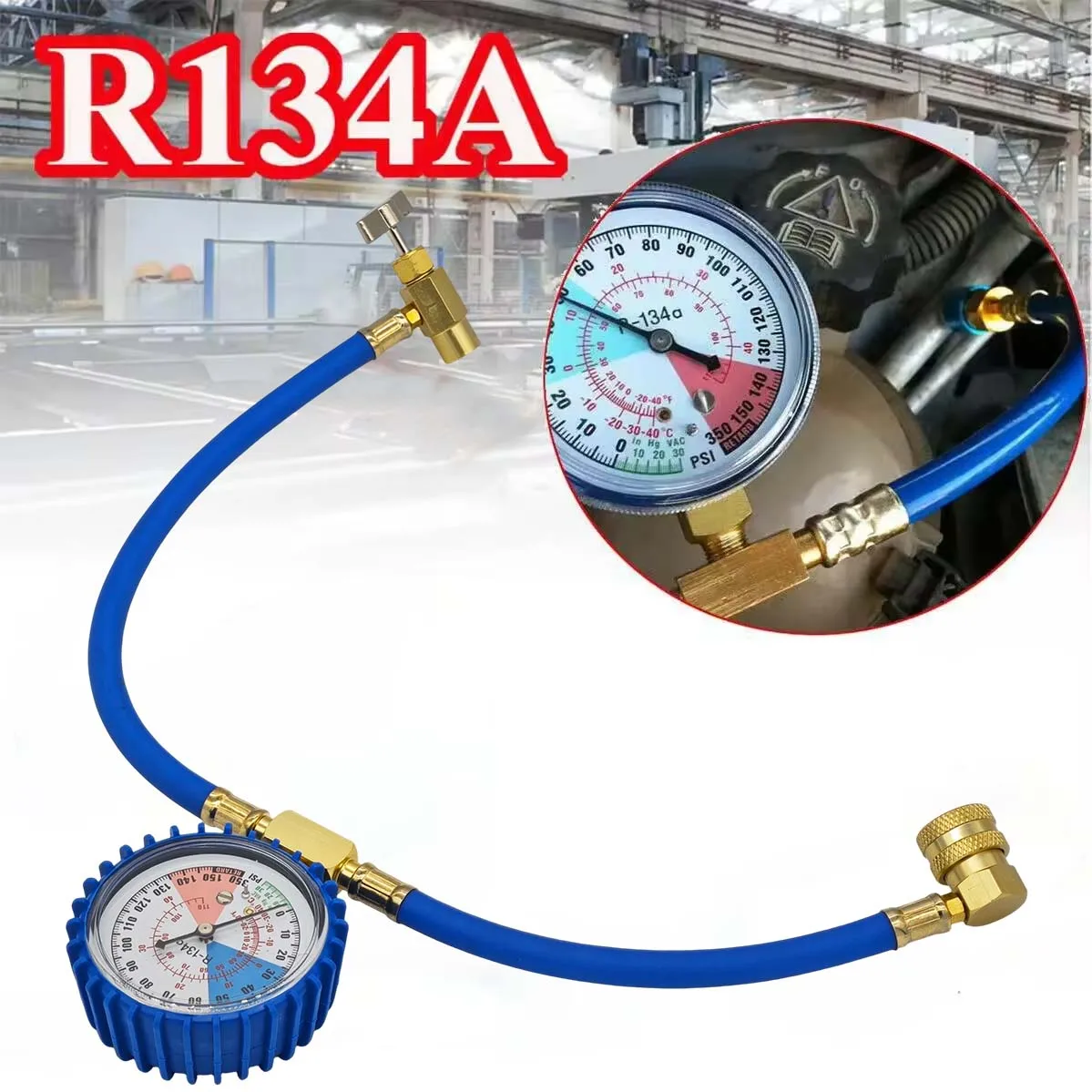 R134a المبردات صمام مفتوح شحن الأنابيب الفريون R134a تكييف الهواء خرطوم إعادة شحن أدوات مكيف هواء السيارة #3