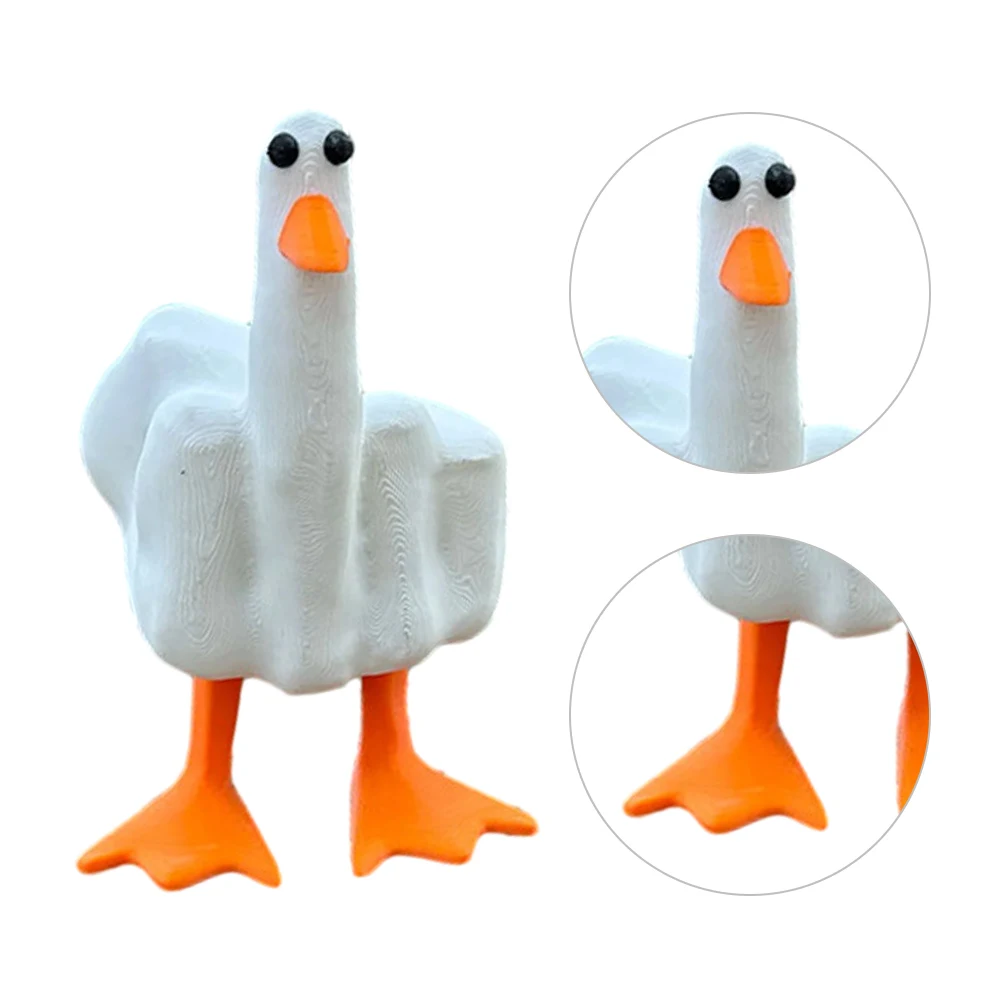 Resina adorável pato estatueta, decoração ornamento dos desenhos animados, estátua 3d, figura dos desenhos animados artesanato para casa, escritório, desktop