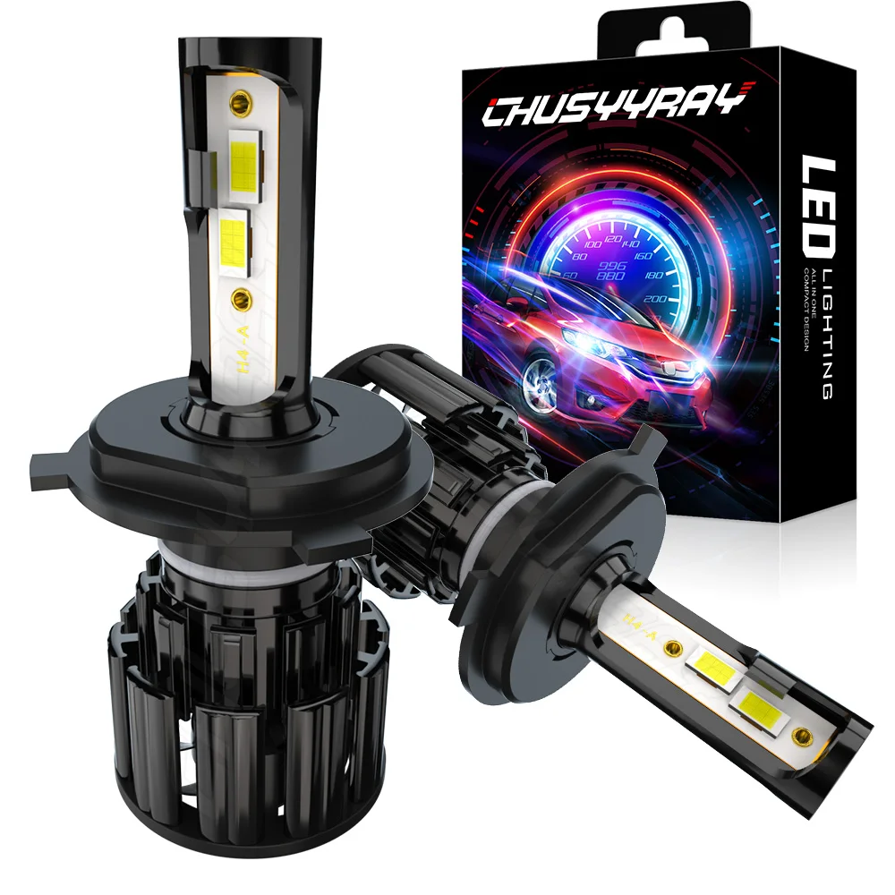 

CHUSYYRAY H4 48W 12000LM Led Headlight Lamp For Car CSP Chip H4 9003 HB2 Minisize Easy To Install Super High Bright Bulbs