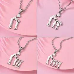 Family Love Son Daughter Necklaces Stainless Steel Multiples Childs Pendant Boys Girls Mothers Love Gifts For Mom Jewelry