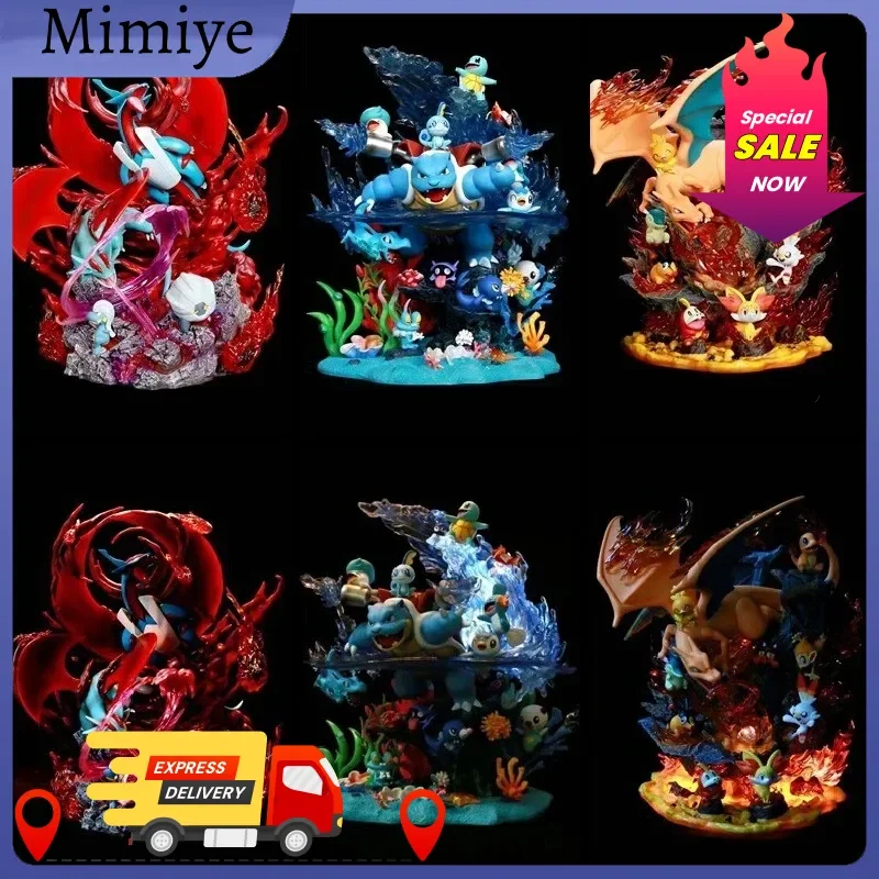 

32 см/36 см семейные настольные украшения ручной работы, мультяшные домашние животные, эльфы, сквиртл, Чармандер, замечательные мультяшные подарки вокруг игрушки, куклы