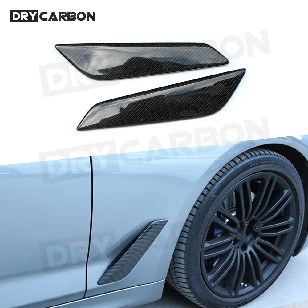 

Сухая накладка на боковое вентиляционное отверстие из углеродного волокна для BMW 5 серии G30 G31 M Sport Pre-LCI 2017-2019, комплекты кузова для украшения автомобиля
