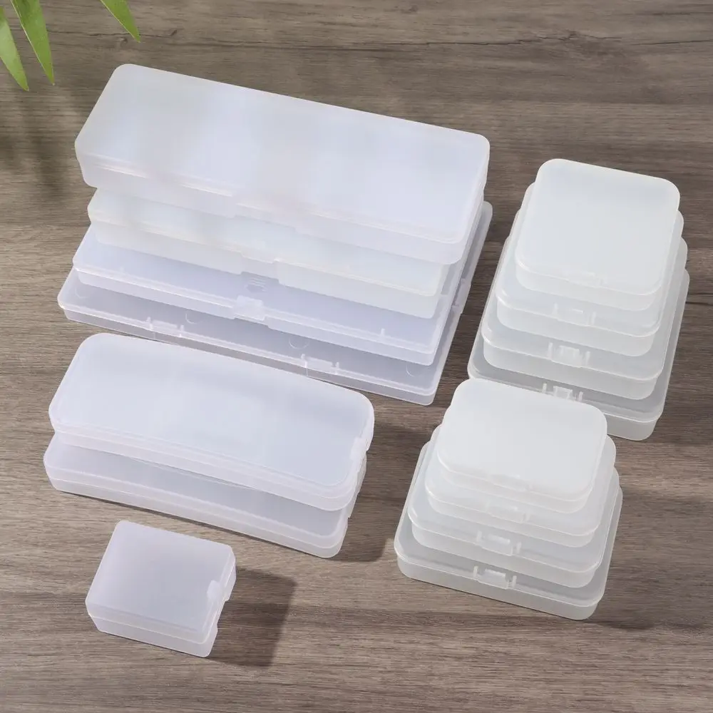 Square Plastic Transparent Storage Box Jewelry Beads Container Box Small Items Sundries Organizer CaseFishing Tools Accessories